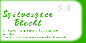 szilveszter blechl business card